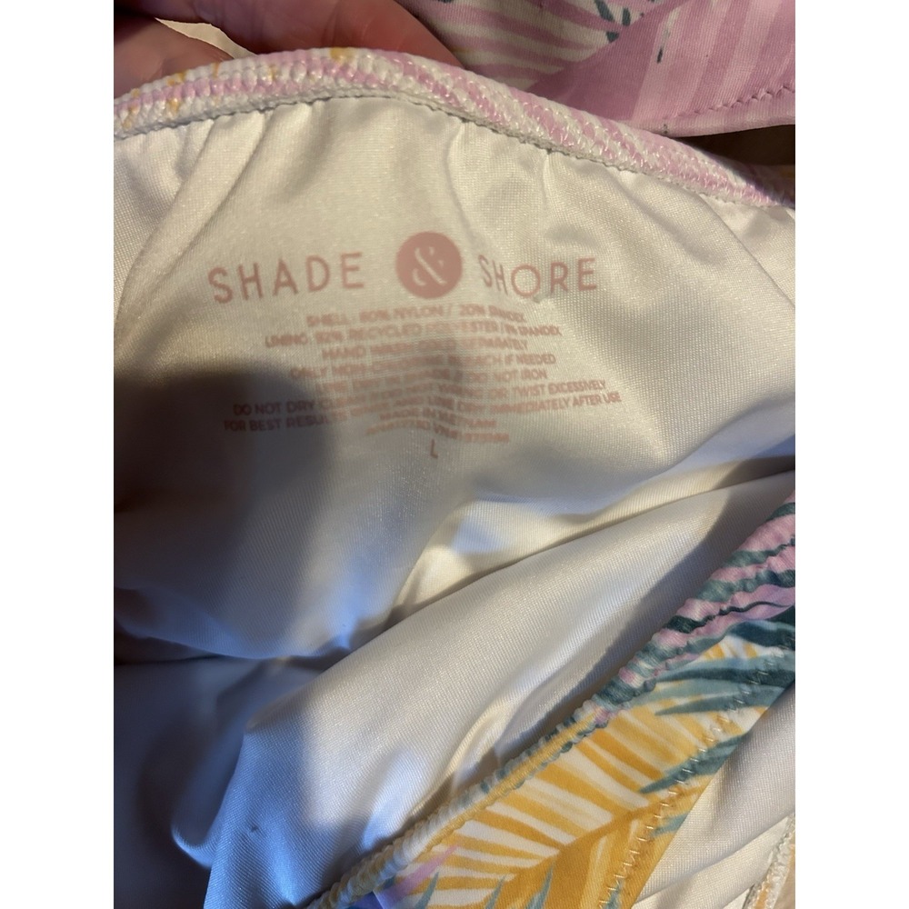 Shade‎ & Shore Bikini Set 36C Large Tropical Palm Print Underwire Swim Suit - Picture 2 of 5